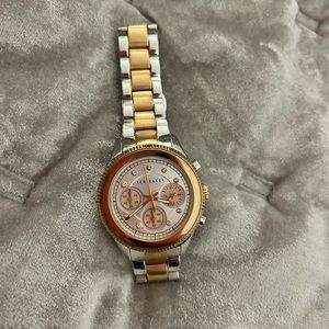 Ted Baker Silver & Rose Gold Stainless Steel Watch
